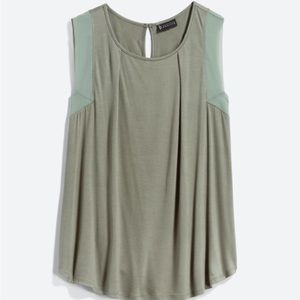 BOBEAU, Meli Woven Detail Knit Top